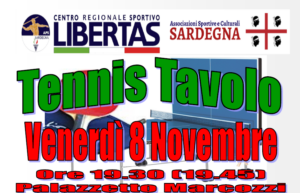 TENNIS DA TAVOLO “8 NOVEMBRE 2024” AGONISTI E AMATORI @ CAGLIARI